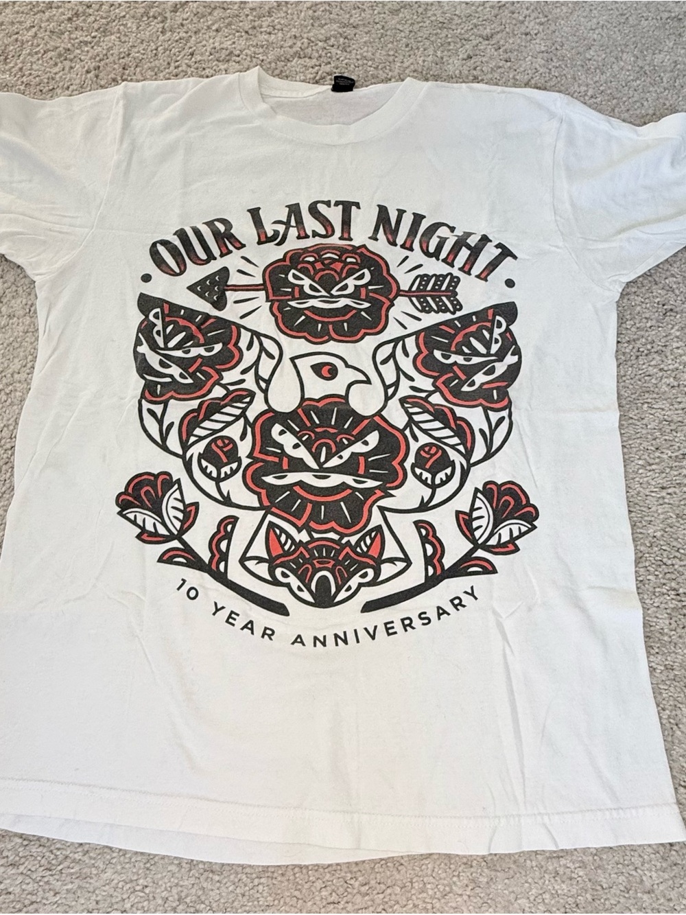 Our Last Night White Graphic Tee - 10 Year Anniversary